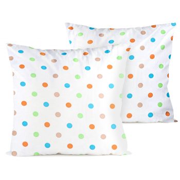 4home Obliečka na vankúšik Dots oranžová, 40 x 40 cm