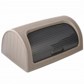 Altom Plastová chlebovka Rattan Taupe 41,7 x 26,9 x 18,1 cm