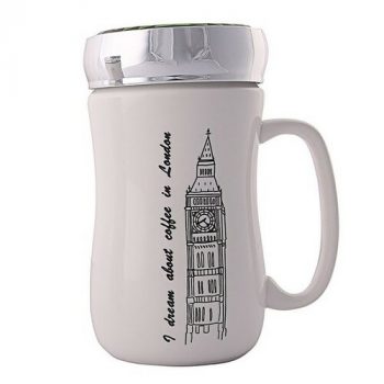 Altom Porcelánový hrnček s viečkom London 400 ml