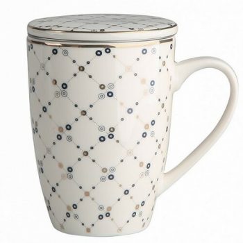 Altom Porcelánový hrnček so sitkom a viečkom  Megan 300 ml