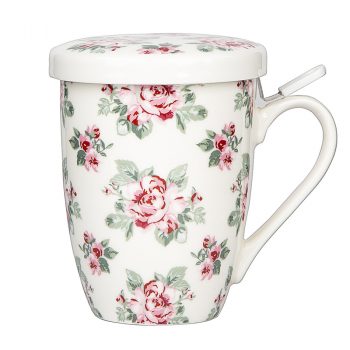 Altom porcelánový hrnček s viečkom Paris Rose 320 ml