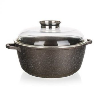 Banquet Kastról s nepriľnavým povrchom Premium Dark Brown s pokrievkou s aróma knob 28x12,5 cm