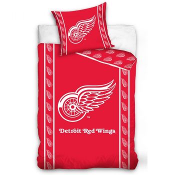 BedTex Bavlnené obliečky NHL Detroit Red Wings Stripes, 140 x 200 cm, 70 x 90 cm