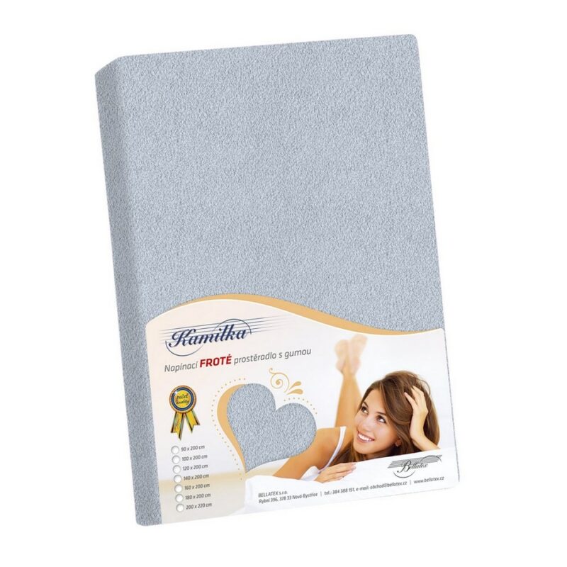 Bellatex Froté prestieradlo na vysoký matrac sivá, 90 x 200 cm