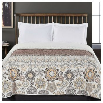 DecoKing Prehoz na posteľ Alhambra hnedá, 220 x 240 cm