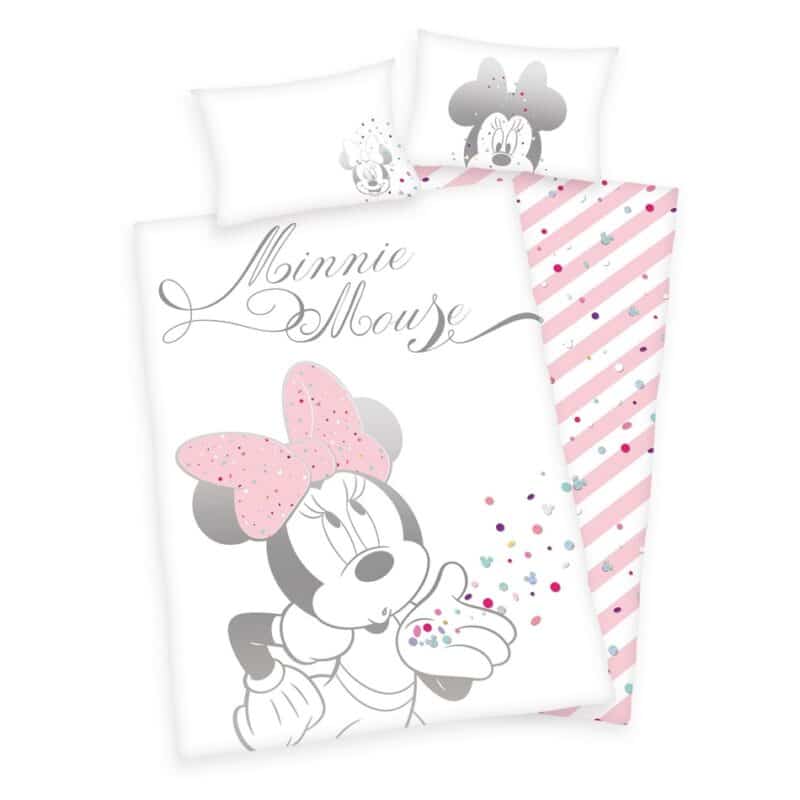 Herding Detské bavlnené obliečky do postieľky Minnie Mouse, 100 x 135 cm, 40 x 60 cm