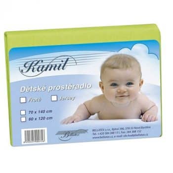 Bellatex Detské jersey prestieradlo, svetlo zelená, 60 x 120 cm