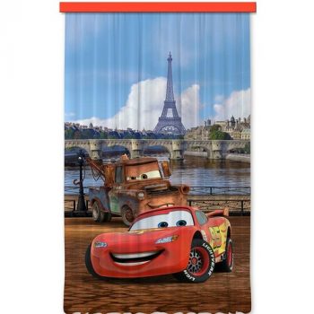 AG ART Detský zatemňovací záves Cars in Paris, 140 x 245 cm