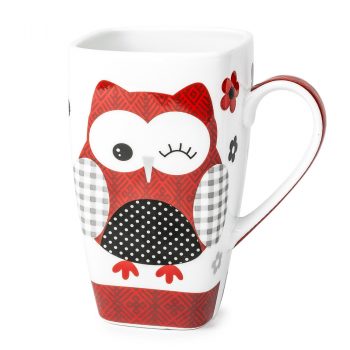 Hrnček Červená sova 600 ml