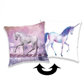 Jerry Fabrics Vankúšik Unicorn s flitrami 01, 40 x 40 cm