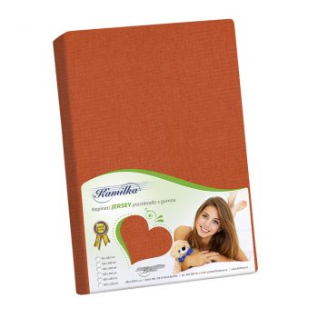 Bellatex jersey prestieradlo Kamilka hnedá, 200 x 220 cm