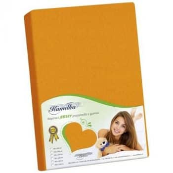 Bellatex jersey prestieradlo Kamilka oranžová, 120 x 200 cm