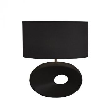 Tempo Kondela Keramická stolná lampa Qenny 10, čierna