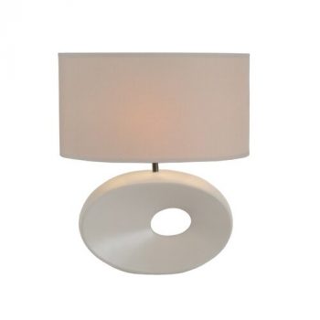 Tempo Kondela Keramická stolná lampa Qenny 9, biela