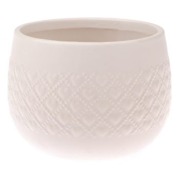 Keramický obal na kvetináč Fains béžová, pr. 13 cm