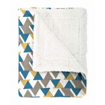 Mistral Home Beránková deka Triangle modrá, 130 x 170 cm