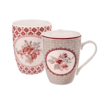 Orion Darčeková sada porcelánových hrnčekov Love Rose 350 ml, 2 ks