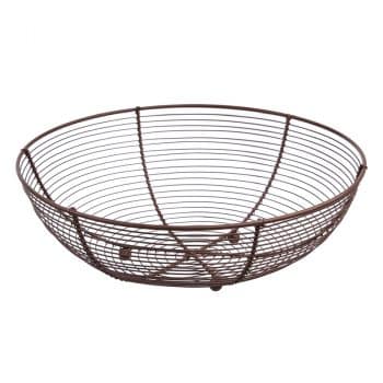 Orion Košík na ovocie drôtený pr. 30 cm, hnedá