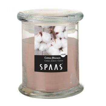 SPAAS Vonná sviečka v skle Cotton Blossom, 11 cm, 11 cm