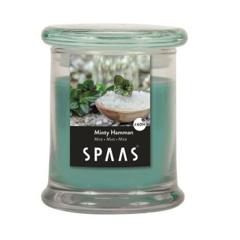 SPAAS Vonná sviečka v skle Minty Hamman, 11 cm, 11 cm