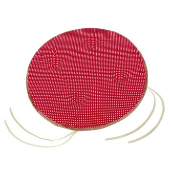 Bellatex Sedák Adéla okrúhly hladký Bodka červená, 40 cm