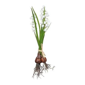 Umelá kvetina zväzok Konvaliniek s cibuľkou, 28 cm