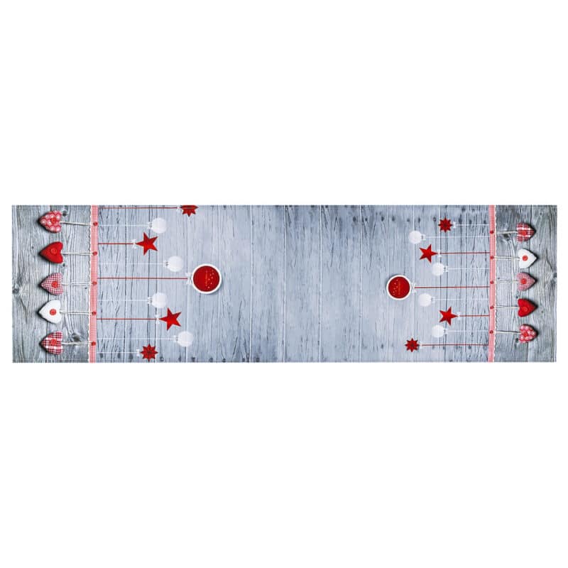 BO-MA Trading Vianočný behúň Ozdoby látkové, 40 x 140 cm