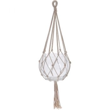Závesná sklenená banka, pr. 20 cm