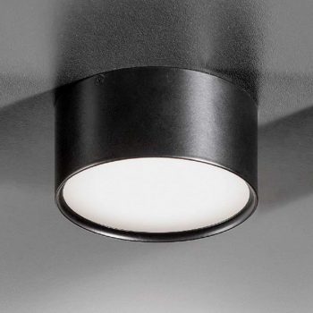 Stropné LED svietidlo Mine čierne 12 cm