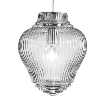 Závesná lampa Clyde 130 cm priehľadná