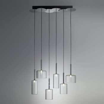 Axolight Spillray 6-pl sklenená závesná lampa