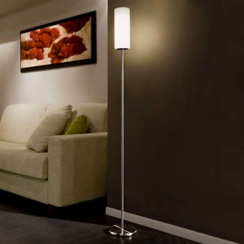 Stojaca lampa Troy, biele