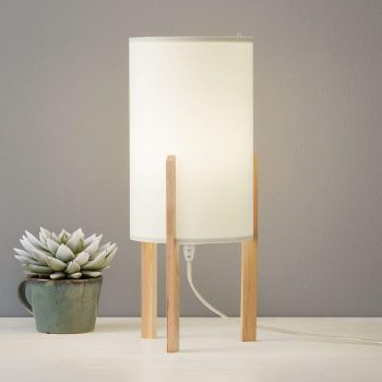 Textilná stolná lampa Campodino béžová