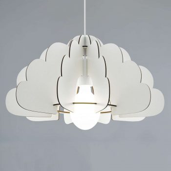 Závesná lampa Chieti dizajn oblaku biela