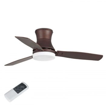 Stropný ventilátor TONSAY tmavohnedý, s osvetlením