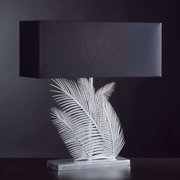 Vznešená stolná lampa Felce s textilným tienidlom
