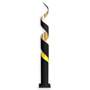 Stojaca lampa Remi v čierno-zlatej