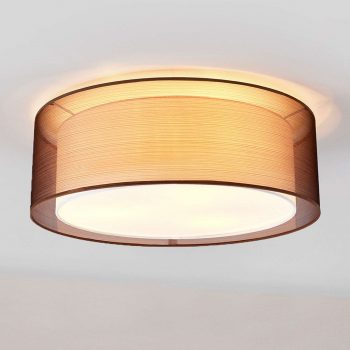 Stropné svietidlo Nica 53 cm, hnedé