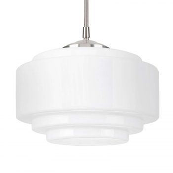 Závesná lampa Cambridge, nastaviteľná výška, biela