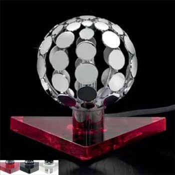 Stolná lampa Sfera s farebným podstavcom 10 cm