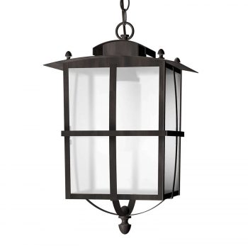 Rustica – vonkajšia závesná lampa v hrdzavohnedej