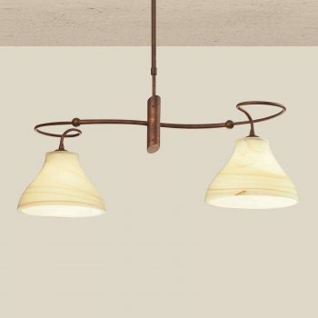 Závesná lampa Mattia dizajn vidieckeho domu 2-pl.