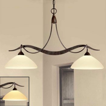 Dvoj-plameňová závesná lampa Samuele