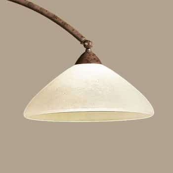 Oblúková lampa Samuele presah 165 cm scavo-hnedá