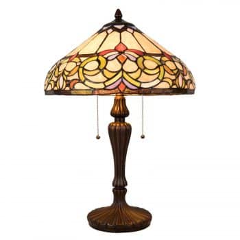 Stolná lampa 5905 s pestrým tienidlom štýl Tiffany