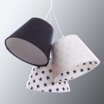 Závesná lampa Lena s rôznymi tienidlami 3-pl.