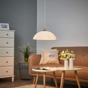 Závesná lampa Kinga, nikel, 1-plameňová