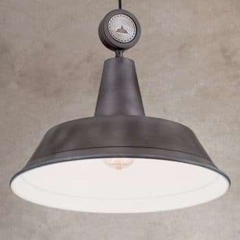Vintage závesná lampa Istari v starožitnej sivej