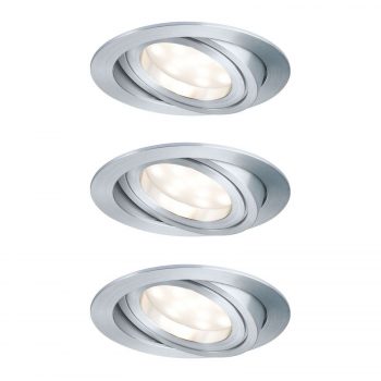 Paulmann LED Coin 3x7 W stmievateľné/otočné hliník