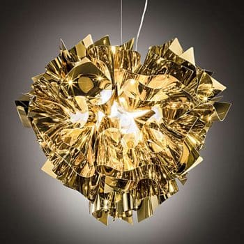 Slamp Veli – zlatá závesná lampa, 42 cm